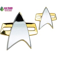 Star Trek Voyager Communicator Badge and Pin Set