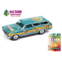 Johnny Lightning 1/64  - Pop Culture 2022 Release 4 - Game of Life 1965 Chevy Station Wagon