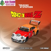 Mini Station 1/64 Scale - Porsche Dragon Ball Z - Red Orange - (Limited to 499 Pieces World Wide)