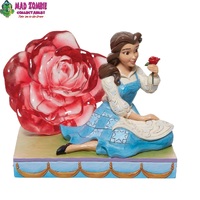Jim Shore Disney Traditions - Beauty & The Beast - Belle with Clear Rose Statue