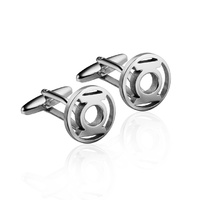 Green Lantern Rhodium Plated Cufflinks