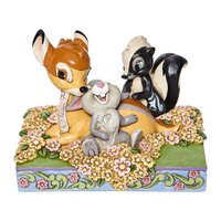 Jim Shore Disney Traditions - Bambi - Bambi and Friends in Flowers Childhood Friends Statue