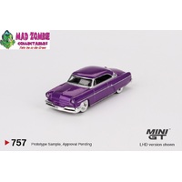 Mini GT 1/64 - Lincoln Capri Hot Rod 1954 Purple Metallic