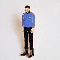 Star Trek Classic TV Dr. McCoy Figure Cut Out Enamal Metal Pin