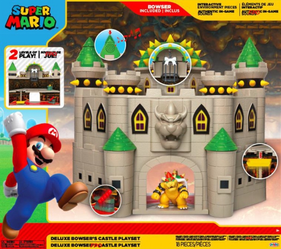 World Of Nintendo 2 5 Deluxe Bowsers Castle Playset World Of Nintendo 2 5 Deluxe Bowsers Castle Playset