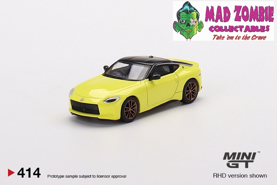 Mini GT 1:64 Scale Nissan Fairlady Z Proto Spec 2023 Ikazuchi Yellow