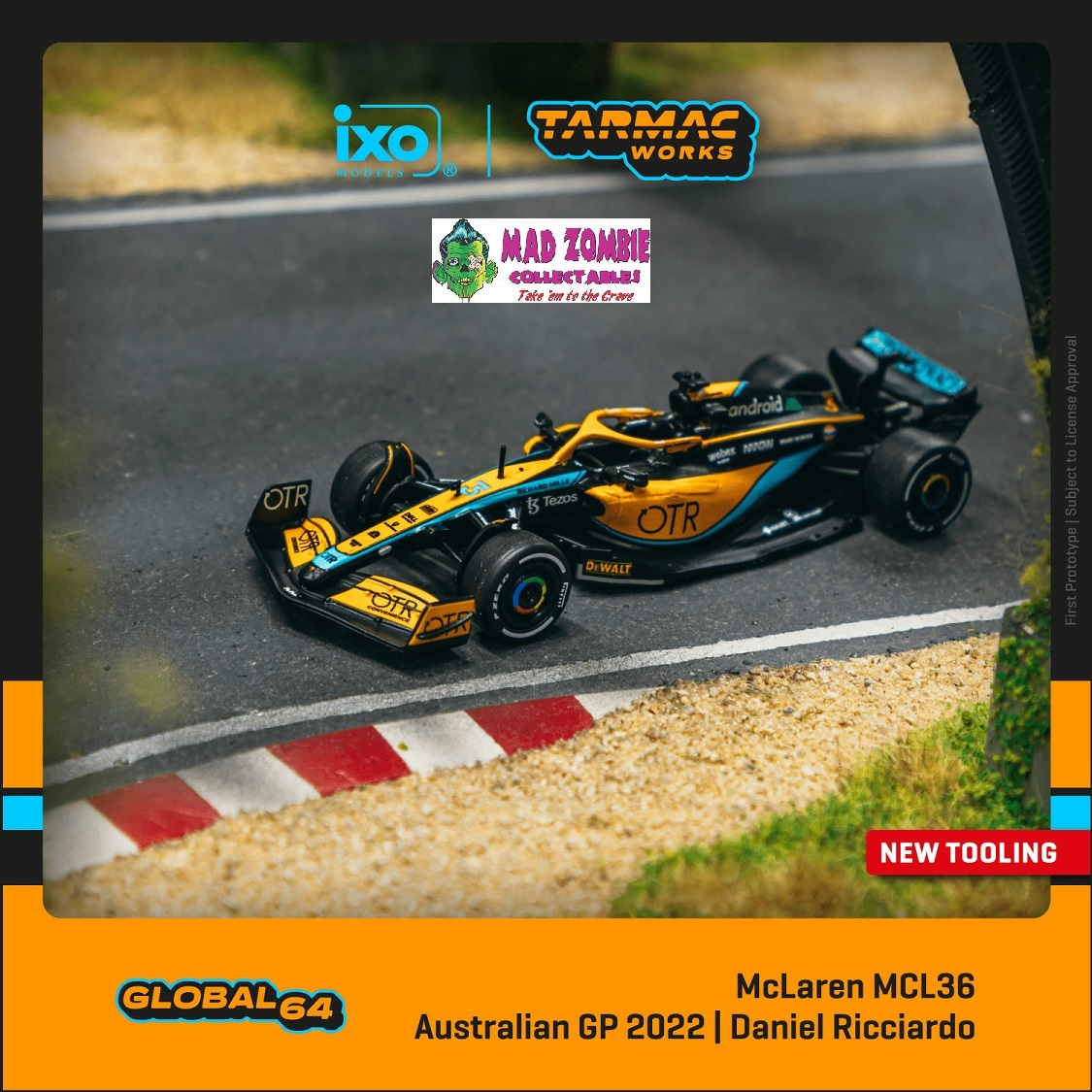 Tarmac Works 1 64 Global 64 McLaren MCL36 Australian Grand Prix 2022 Daniel Ricciardo