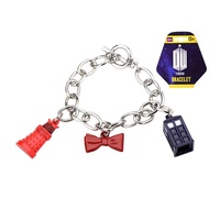 Doctor Who Dalek, Bow Tie and Tardis Charm Bracelet