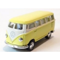 1962 Volkswagen Yellow Classical Bus Keychain Diecast Model Car By Kinsmart
