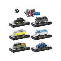 M2 Machines Auto Thentics 1:64 Scale Volkswagen 6 Cars Set Release 5 IN Display Cases