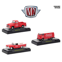 M2 Machines "Coca-Cola" Release 2, Set of 3 Cars Limited Edition to 4,800 pieces Worldwide Hobby Exclusive 1:64 Scale