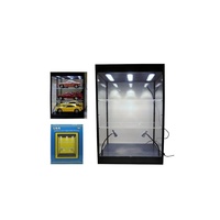 Display Case Large Black LED with 2 Adjustable Shelves