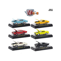 M2 Machines Detroit Muscle 1:64 Scale Release 42 6pc Diecast Car Set In Display Cases
