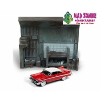 Johnny Lightning 1:64 Diorama – Christine – 1958 Plymouth Fury with Garage Resin Facade