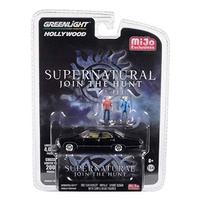 Greenlight Supernatural - 1967 Chevrolet Impala Sport Sedan with Sam & Dean Figures 1:64 Scale Die-Cast Metal Vehicle