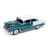 Racing Champions 1955 Chevrolet Bel Air Neptune Green & White 1:64 Diecast