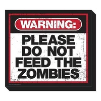 Zombie Warning Funky Chunky Magnet