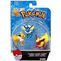 Pokemon Eevee 3 Pack Figurines - Vaporeon Jolteon Flareon