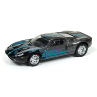 Johnny Lightning 1:64 Scale Street Freaks - 2005 Ford GT (Black with Flames)