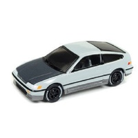 Johnny Lightning 1:64 Scale Street Freaks MiJo Exclusive - Import Heat 1991 Honda CRX Custom Gloss White with Carbon Hood