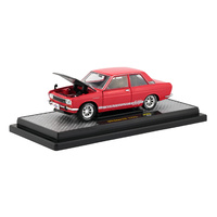 M2 Machines 1970 Datsun 510 Red with White Stripes 1:24 Scale