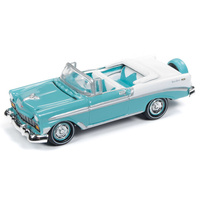 Johnny Lightning 1:64 Scale Classic Gold Collections Release 4 Set A 1956 Chevrolet Bel Air Convertible Pinecrest Green