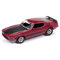 Johnny Lightning 1:64 Scale Classic Gold Collections Release 4 Set A 1973 Ford Mustang Mach 1 Bright Red Metallic