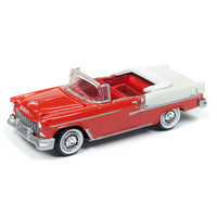 Johnny Lightning 1:64 Scale 1955 Chevy Bel Air Convertible "Havana Cuba Car Series" Gypsy Red with India Ivory