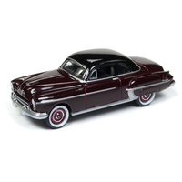 Johnny Lightning 1:64 Scale 1950 Oldsmobile Rocket 88 "Havana Cuba Car Series" Garnett Maroon with Gloss Black Roof