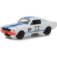 Greenlight 1:64 Scale Ford Racing Heritage Series 2 1965 Ford Mustang Shelby GT350 BP #23 Charlie Kemp White with Blue Stripes