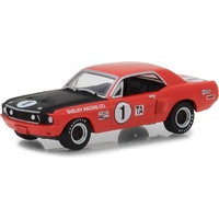 Greenlight 1:64 Scale Ford Racing Heritage Series 2 1968 Ford Mustang Shelby TA #1 Jerry Titus/ Ronnie Bucknum Red with Black Hood
