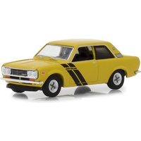 Greenlight 1:64 Scale Tokyo Torque Series 4 1972 Datsun 510 Trans Am Decor Package Safari Gold Metallic with Black Stripes