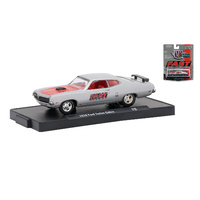 M2 Machines Auto-Drivers 1:64 Scale 1970 Ford Torino GT 429 SCJ "FAST" Cortez Silver Metallic with Red Stripe R48