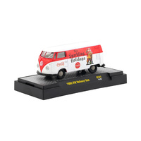 M2 Machines 1:64 Scale Coca-Cola SC01 Hobby Exclusive -1960 Volkswagen Delivery Van The Body is Bright White, The Middle is Coke Red