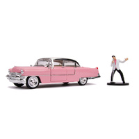 Hollywood Rides 1:24 SCALE ELVIS WITH 1955 CADILLAC FLEETWOOD (PINK)