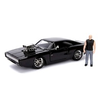 Hollywood Rides 1:24 SCALE FAST & FURIOUS DOM FIGURE WITH 1970 DODGE CHARGER