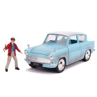 Hollywood Rides 1:24 Scale Harry Potter Figure With 1959 Ford Anglia