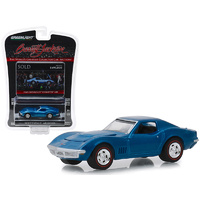 Greenlight 1:64 Scale 1968 Chevrolet Corvette L88 (Lot #1418) Blue “Barrett Jackson “Scottsdale Edition” Series 3
