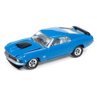 Johnny Lightning 1:64 Scale Muscles Cars USA 1970 Ford Mustang Boss 429 - Blue