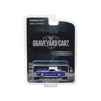 Graveyard Carz 1970 Dodge Challenger Purple with White Top (2012) Series 22 1:64 Diecast Model Car By Greenlight