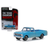 The Texas Chainsaw Massacre 1971 Chevrolet C-10 Pickup Truck Blue (Dusty) (1974) Movie Series 22 1:64 Diecast Model Car By Greenlight