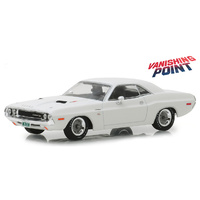 Greenlight 1970 Dodge Challenger R/T White "Vanishing Point" (1971) Movie 1:18 Scale Diecast Model Car