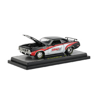 M2 Machines Release 71 - 1971 Plymouth HEMI Cuda - Comp Cams (Black/Red/White) 1:24 Scale
