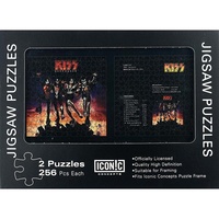 KISS On Stage 3D Jigsaw Puzzle (256 Pieces) with Aluminum Window Box Tin