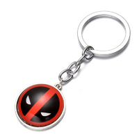 Deadpool Logo Eyes Metal Keyring