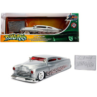 Jada 1:24 Scale - 20th Anniversary - Road Rats - 1951 Mercury (Brushed metal with black flames)