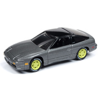 Johnny Lightning 1:64 Scale Street Freaks - 1990 Nissan 240SX "Import Heat" Dark Silver Metallic with Black Top