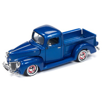 RACING CHAMPIONS MINT 1:64 Diecast 1940 Ford Pickup Truck Blue Metallic