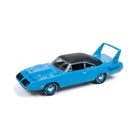 Johnny Lightning 1:64 Scale Classic Gold - 1970 Plymouth Superbird Petty Blue with Black Top