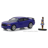 Greenlight 1:64 Scale The Hobby Shop Series 6 2013 Dodge Charger Super Bee with Woman in Dress